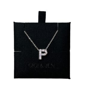 Lala Initial Necklace Adjustable Choker Necklace Letter P